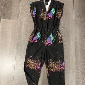 Nooworks magicsuit size small black cosmic print new